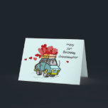 Granddaughter 24th Birthday Car Load of Hearts Card<br><div class="desc">Send a humorous surprise to your granddaughter celebrating a 24th birthday with this card. On the front you can see a load of hearts atop a green car. This will definitely bring a big smile on her face once she gets this.</div>