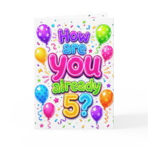 Granddaughter 5th Birthday with Neon Balloons