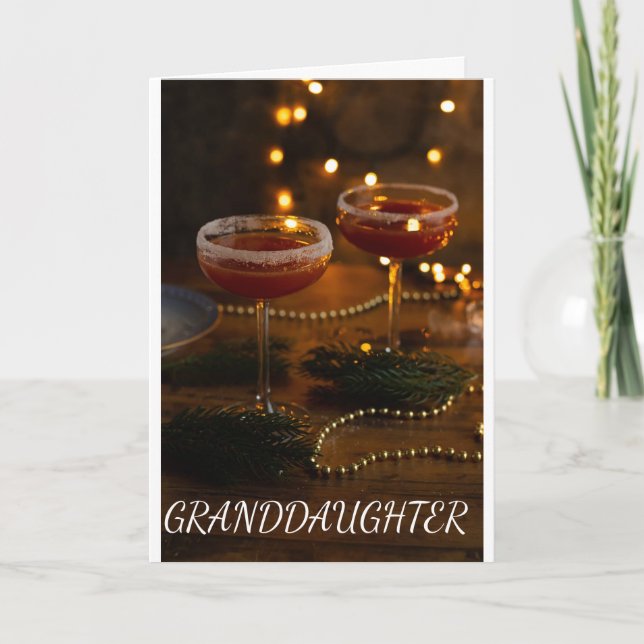 *GRANDDAUGHTER* A BEAUTIFUL CARD DECEMBER BIRTHDAY (Front)
