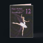 Granddaughter age 12, a ballerina birthday card<br><div class="desc">A beautiful ballerina dancing on a birthday card for a Granddaughter</div>