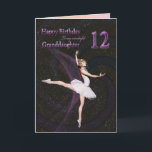Granddaughter age 12, a ballerina birthday card<br><div class="desc">A beautiful ballerina dancing on a birthday card for a Granddaughter</div>