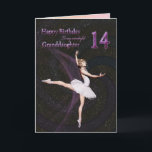 Granddaughter age 14, a ballerina birthday card<br><div class="desc">A beautiful ballerina dancing on a birthday card for a Granddaughter</div>