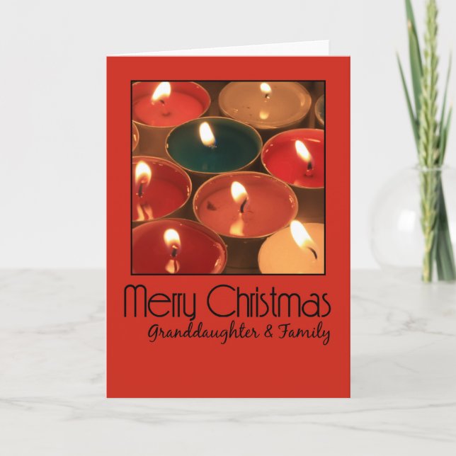 Granddaughter and her Family Merry Christmas card (Front)