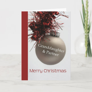Granddaughter and Partner  Merry Christmas card