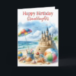 Granddaughter Beach Birthday Folded Greeting Card<br><div class="desc">"AI-generated artwork with design direction by Susang6"</div>