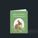 Granddaughter Birthday Bunny Love Grandma Grandpa Card<br><div class="desc">This little rabbit is here to bring you an unexpected note of love for Birthday wishes</div>