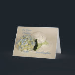 Granddaughter Birthday Card<br><div class="desc">A beautiful birthday card for Granddaughter's birthday with a white sunhat wrapped in a green polka dot ribbon and a blue hydrangea. All of my cards can be customized anyway you like. Just send me a message.</div>