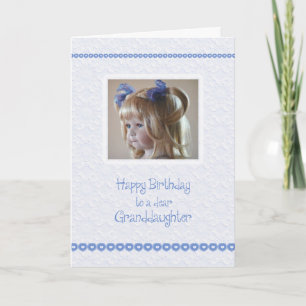 Granddaughter Birthday Card, Blue Hearts Card