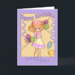 Granddaughter Birthday Card - Cute Little Girl<br><div class="desc">Granddaughter Birthday Card - Cute Little Girl</div>