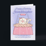 Granddaughter Birthday Card - Cute Puppy Purse Pet<br><div class="desc">Granddaughter Birthday Card - Cute Puppy Purse Pet</div>