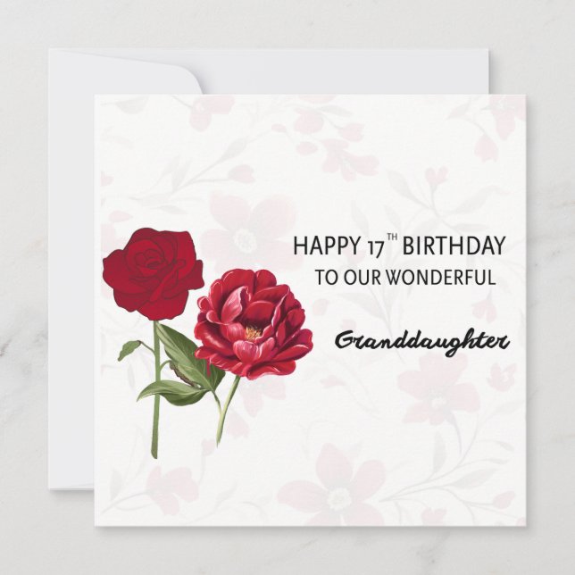 Granddaughter birthday card with bow personalised (Front)