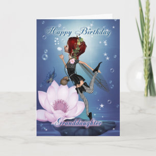Granddaughter Birthday Card With Fantasy Water Fai