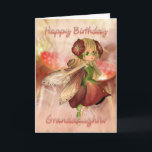 Granddaughter Birthday Card With Strawberry & Crea<br><div class="desc">Granddaughter Birthday Card With Strawberry & Cream Fairy</div>