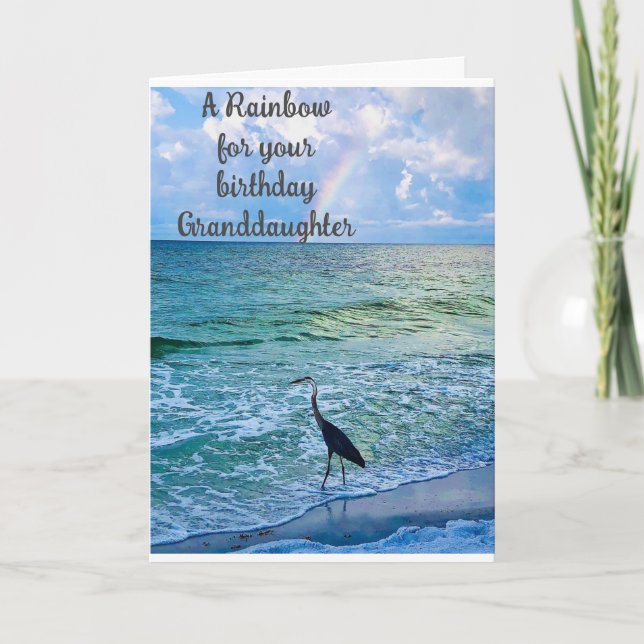 *GRANDDAUGHTER* BIRTHDAY RAINBOW FOR YOU! CARD (Front)