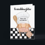 Granddaughter Birthday Whimsical Gnome Chef Cook Card<br><div class="desc">This birthday greeting card with the whimsical gnome chef is a sweet and enchanting way to celebrate your granddaughter's birthday,  capturing the joy of her culinary adventures and adding a touch of whimsy to the celebration.</div>