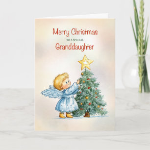 Granddaughter Christmas Angel Sweet and Heartfelt Card