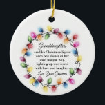 Granddaughter Christmas, Granddaughter 2025 Ceramic Ornament<br><div class="desc">Granddaughter Christmas,  Granddaughter 2025</div>