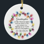 Granddaughter Christmas, Granddaughter 2025 Ceramic Ornament<br><div class="desc">Granddaughter Christmas,  Granddaughter 2025</div>