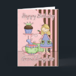 Granddaughter Cute Birthday Card - Cupcakes And Te<br><div class="desc">Granddaughter Cute Birthday Card - Cupcakes And Tea</div>