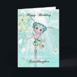 granddaughter cute fairy birthday greeting card<br><div class="desc">granddaughter cute fairy birthday greeting card</div>
