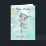 granddaughter cute fairy birthday greeting card<br><div class="desc">granddaughter cute fairy birthday greeting card</div>