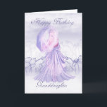 Granddaughter Cute Feminine Birthday Card<br><div class="desc">Granddaughter Cute Feminine Birthday Card</div>