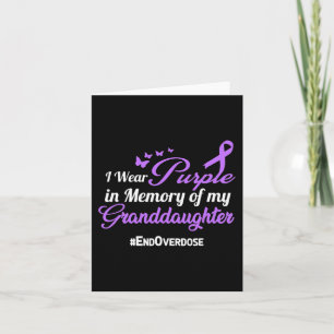 Granddaughter Drug Overdose Awareness Memory Card