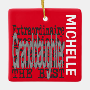 Granddaughter Extraordinaire CUSTOM Ceramic Ornament