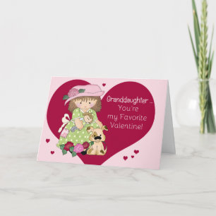 Granddaughter Favourite Valentine Holiday Card