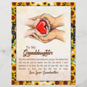 Granddaughter Gift Love Grandmother Family Group Letterhead