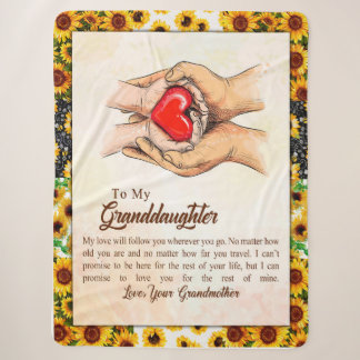Granddaughter Gift | Love Grandmother Family Group Sherpa Blanket