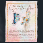 Granddaughter Gifts | From Grandpa Grandma Family Fleece Blanket<br><div class="desc">Granddaughter Gifts | Love From Grandma Grandpa Matching Family Group Butterfly Daisy Flowers Blanket</div>