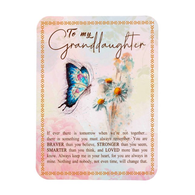 Granddaughter Gifts | From Grandpa Grandma Family Magnet (Vertical)