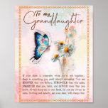 Granddaughter Gifts | From Grandpa Grandma Family Poster<br><div class="desc">Granddaughter Gifts | Love From Grandma Grandpa Matching Family Group Butterfly Daisy Flowers Blanket</div>