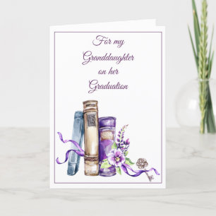Granddaughter Graduation Watercolor Thank You Card