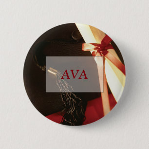 Granddaughter Graduation Wishes, Round Gift 2 Inch Round Button