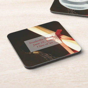 Granddaughter Graduation Wishes, Square Coasters