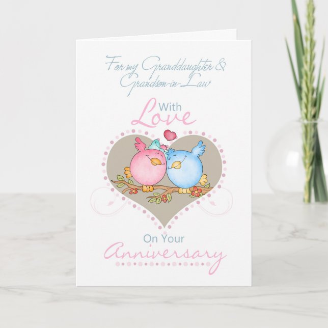 Granddaughter & Grandson-in-Law Anniversary Card W (Front)