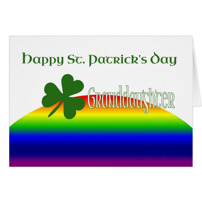 Granddaughter Happy St. Patrick's Day (Front Horizontal)