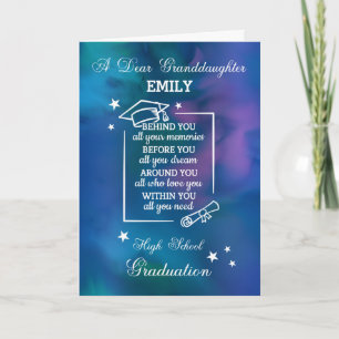 Granddaughter High School Graduation Quote Card