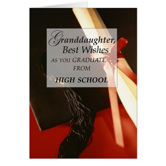 Granddaughter High School Graduation Wishes Card Zazzle