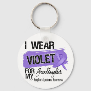 Granddaughter Hodgkins Lymphoma Ribbon Keychain