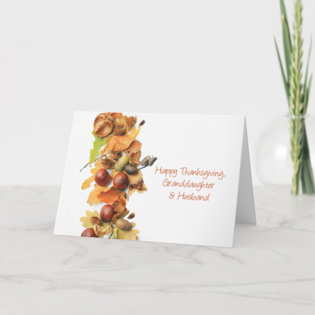Granddaughter & Husband Thanksgiving Card (Front)