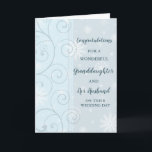 Granddaughter & Husband Wedding Congratulations Card<br><div class="desc">Congratulations on your wedding day card for granddaughter and husband with snowflakes and swirls,  and sentimental verse,  perfect for a winter wedding.</div>