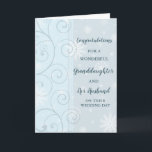 Granddaughter & Husband Wedding Congratulations Card<br><div class="desc">Congratulations on your wedding day card for granddaughter and husband with snowflakes and swirls,  and sentimental verse,  perfect for a winter wedding.</div>