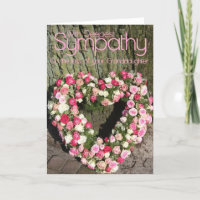 Granddaughter  loss Rose sympathy Card