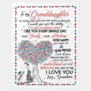 Granddaughter Lovers   Letter To My Granddaughter Fleece Blanket