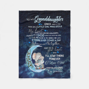 Granddaughter Lovers   Letter To My Granddaughter Fleece Blanket