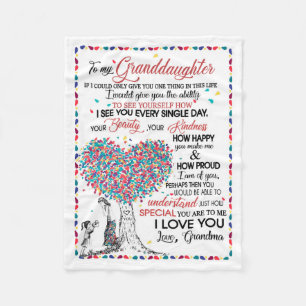 Granddaughter Lovers   Letter To My Granddaughter Fleece Blanket