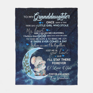 Granddaughter Lovers   Letter To My Granddaughter Fleece Blanket